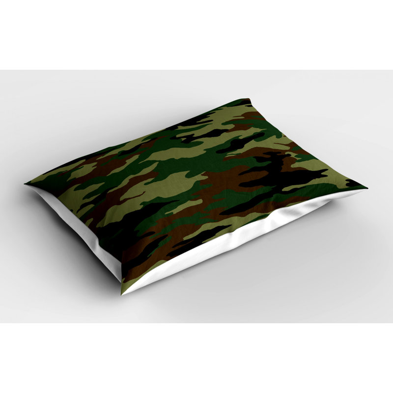 Camo Polyester Camouflage Sham Set, Twin
