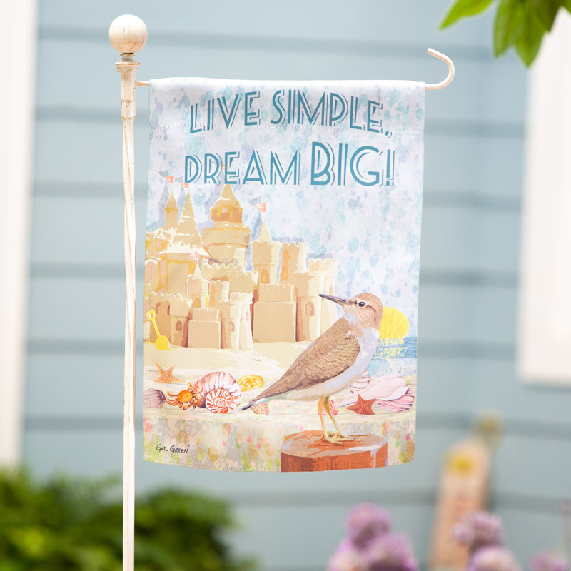 Drapeau de jardin Live Basic Dream Big Suede