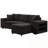 L-Shape Sectional Sofa with Storage Chaise and 2 Stools-1496205193