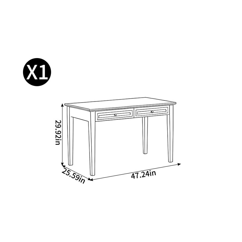 Petit bureau rétro de style italien