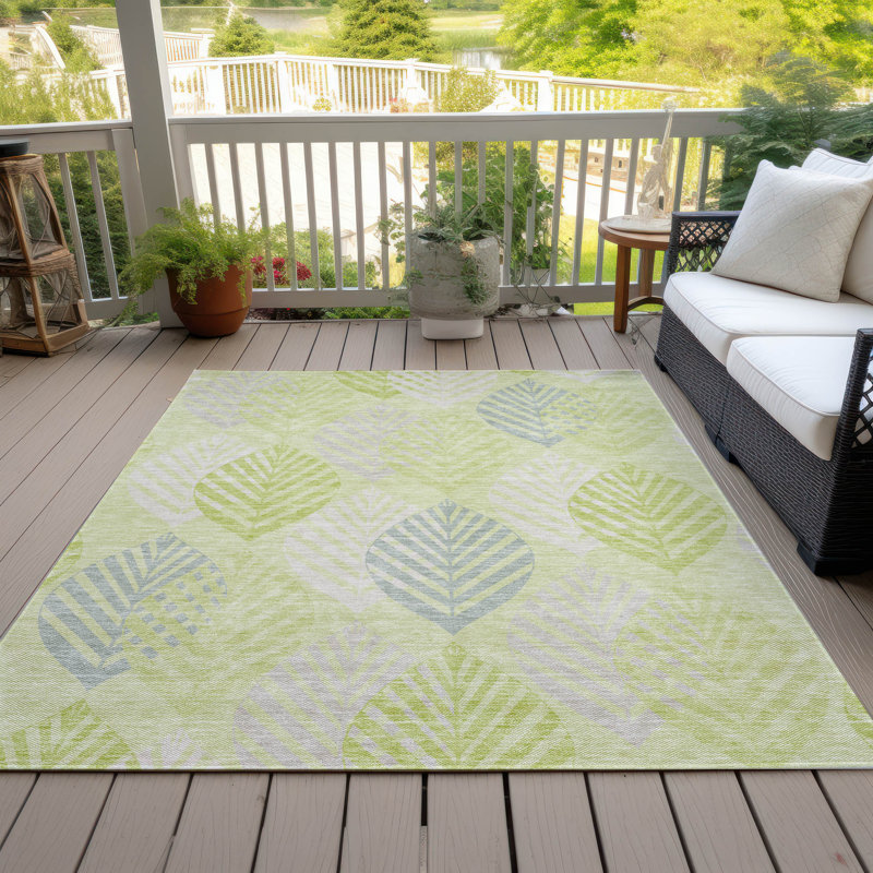 Tapis intérieur / extérieur en polyester tissé à la machine Neosa, Rectangle 9 pi x 12 pi