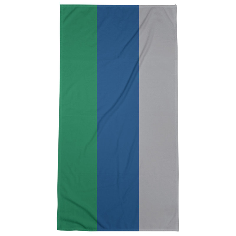 Vancouver Lightweight Beach Towel, Green/Dark Blue/Cool Gray, Microfiber