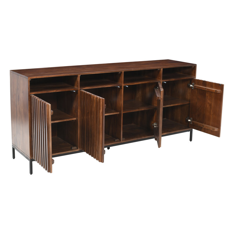 Armoire-meuble télé Sylar, Brun, H 30 po x l 70 po x P 18 po