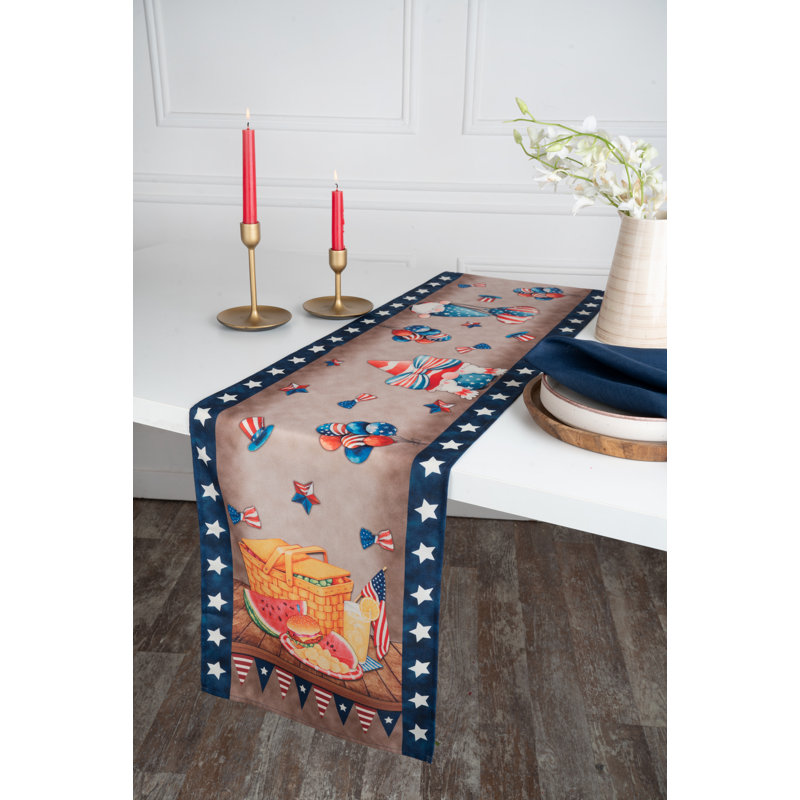 Chemin de table sans motif, 90 po x 13 po