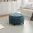 Upholstered Round Ottoman With Reversible Lid-43286659
