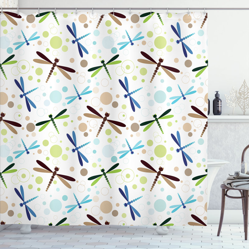 Shower Curtain with Hooks Included, 75"H x 69"W