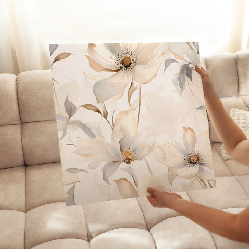 Floral Floral Myst VI, reproduction d'art moderne sans cadre, H 14 po x l 14 po