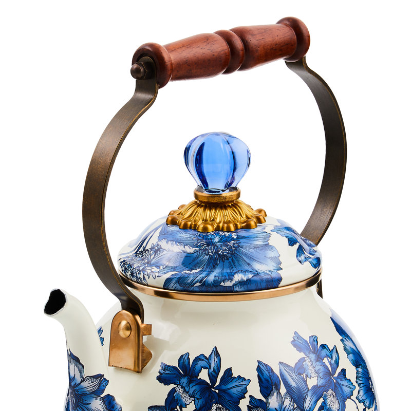 Royal Check English Garden 2 Quart Tea Kettle