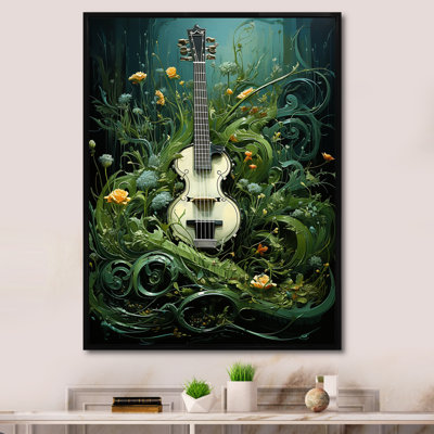 " Music Guitar Meadows Grass Green II "