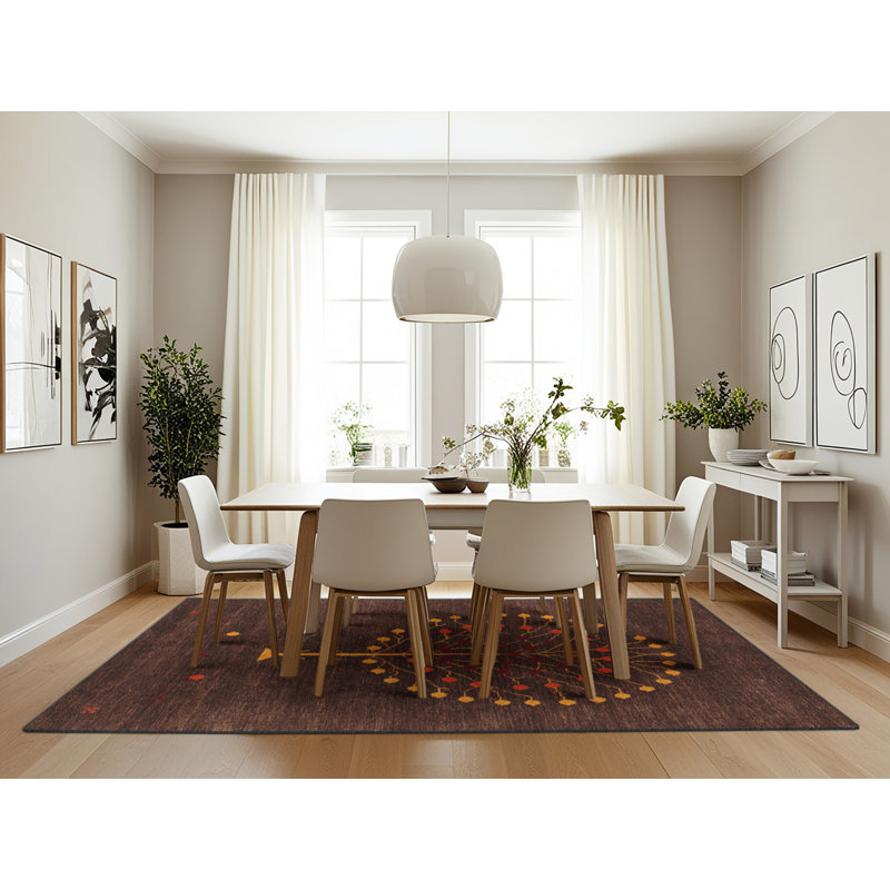 Tapis brun contemporain Kleban, Rectangle 7 pi x 10 pi