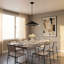 Kelly Wearstler Echo 1 Light Dining Room Pendant With Sandblast Inside Clear Outside Shade-1839988537-1839988543
