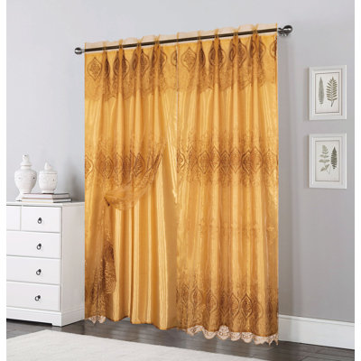 Panneau de rideau simple obscurcissant avec passe-tringle Floral