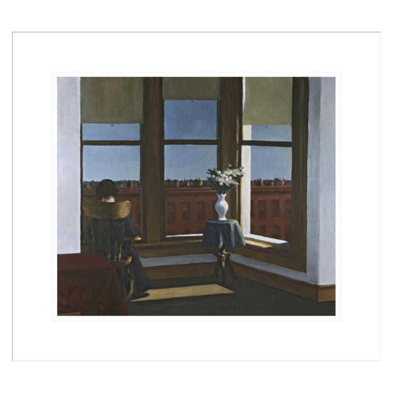 «Room in Brooklyn» par Edward Hopper - impression giclée encadrée, H 17,75 po x l 19,71 po