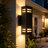 Breshawna Aluminum Matte Black Outdoor Armed Sconce
