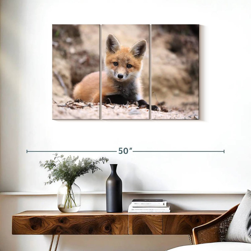 Petit renard brun Brampt, H 24 po x l 38 po
