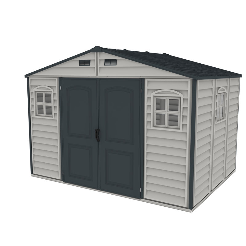 10 ft. 6 in. W x 8 ft. D Plastic Storage Shed