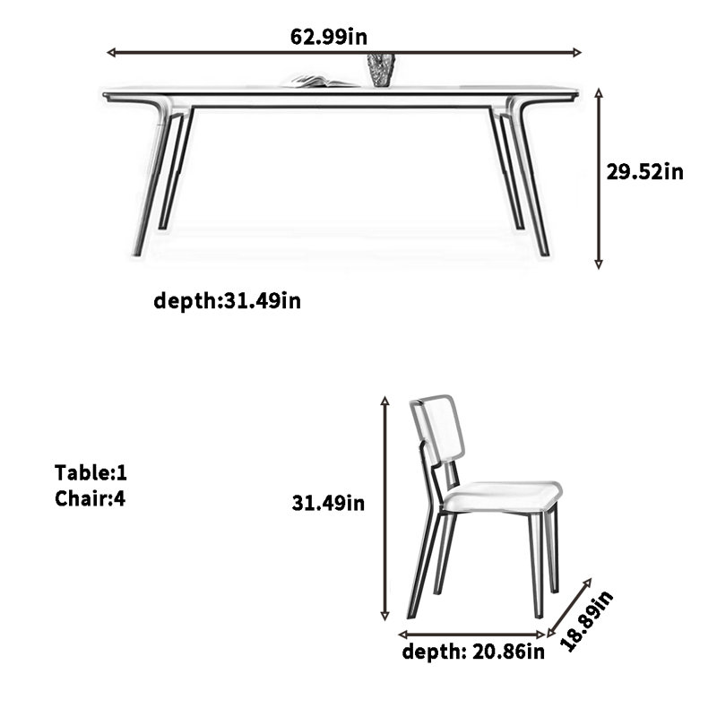 Tenterden, H 29,52 po x L 62,99 po x l 31,49 po