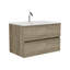 Meuble-lavabo mural 30 po en chêne brut et chêne brut avec lavabo intégré en céramique avec trop-plein-690400545