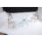 Modern Rectangular Tempered Glass Table And Silver Iron Frame