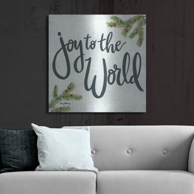 «Joy to the World» par Sara Baker, métal Wal Art