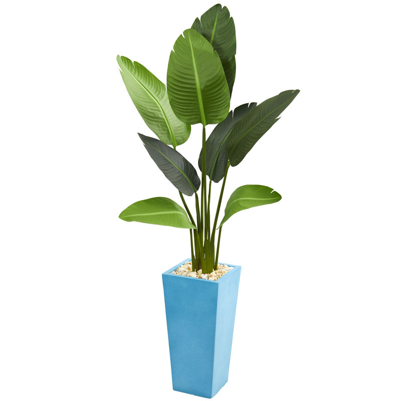 Palmier artificiel 40 "en pot de fleurs, Turquoise