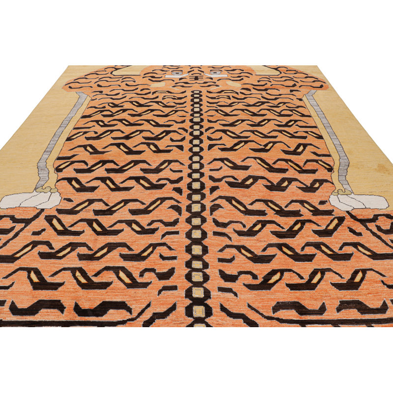 One-of-a-Kind Rectangle 8'1" X 13'10" Hand Knotted Area Rug, Rectangle 10'3" x 13'10"