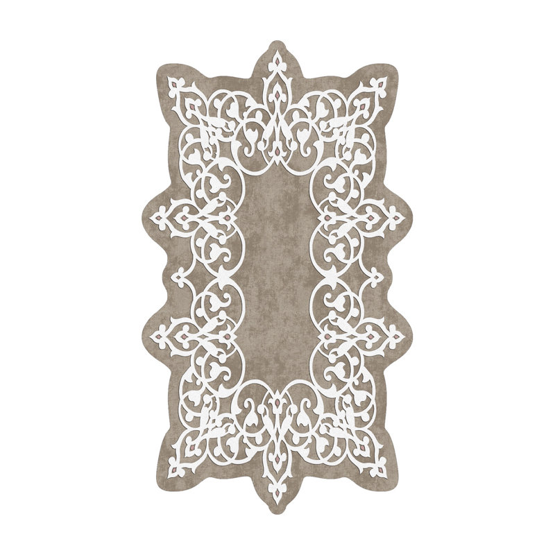 Washable Floral Indoor Rug, Novelty 3'3" x 5'3"