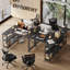 Bureau d'ordinateur en L Walbrook, bureau de travail réversible avec tablettes réglables Walbrook-1273970759-1271093293