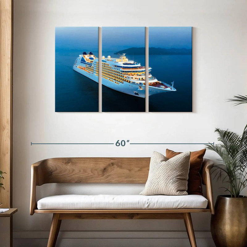 Cruise Ship, 28" H x 45" W