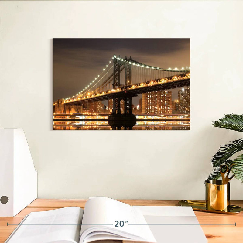 Lilie Manhattan Bridge Skyline, H 8 po x l 12 po