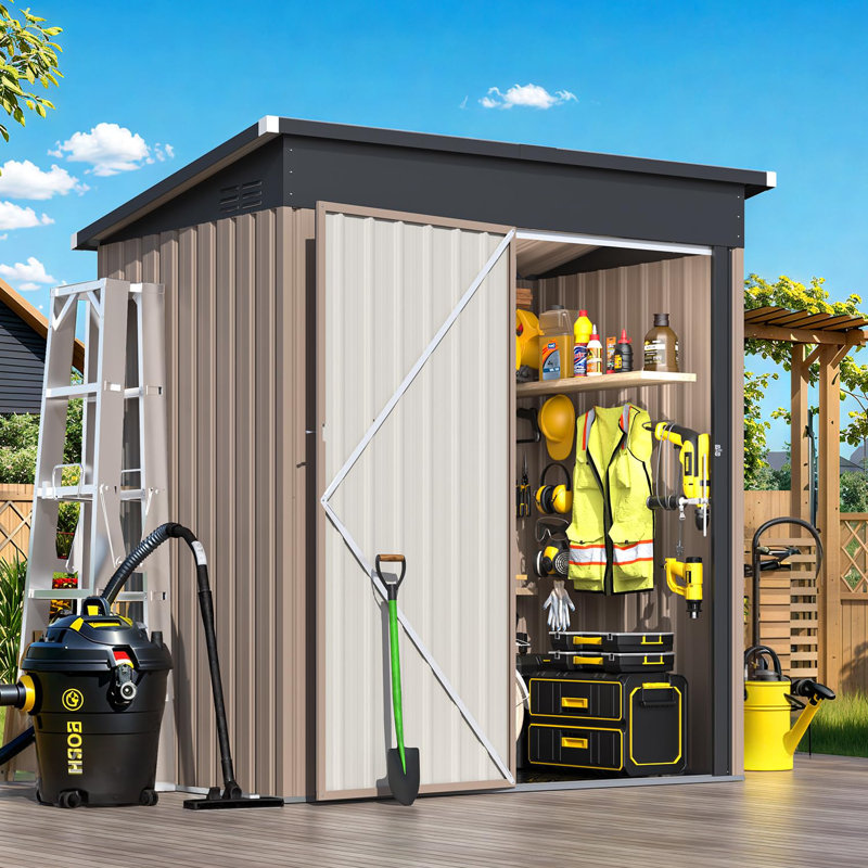 Outdoor Storage Shed With Floor Base