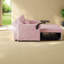 Canapés confortables en velours rose, style contemporain convertible pour la maison