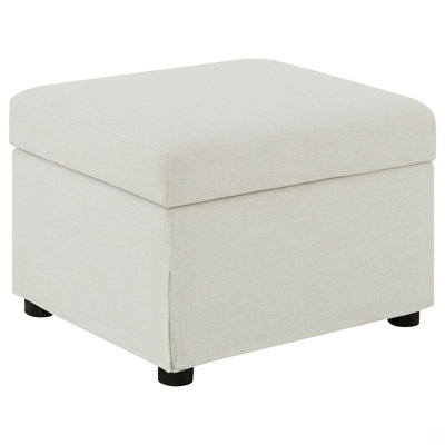 Upholstered Hydraulic Lift Top Storage Ottoman