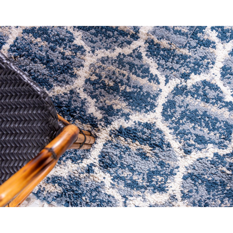 Burriss Geometric Shag Area Rug, Rectangle 152 x 244cm