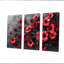 Monochromes rouges et noires marguerites photo III - marguerites ensemble d'art mural-107188925-107188922