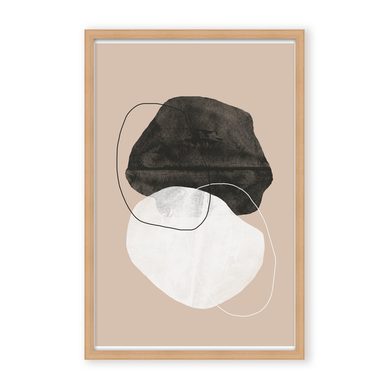Cosmic Abstract by The Miuus Studio - Picture Frame Painting on Paper, 24" H x 16" W x 1.125" D, Black, Framed Matted Print