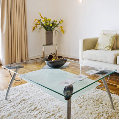Tempered Glass Table Top 36 Inch Square Flat Polished Edge Clear Surface 1/4 Inch Thick for Home Office or Outdoor Furniture by Fab Glass and Mirror