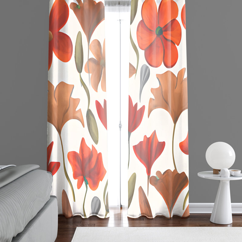 Paire de rideaux semi-transparents Alaiza, L 40 po x L 82 po