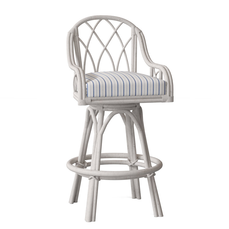 Tabouret de comptoir pivotant 24 po Edgewater, Tabouret de comptoir (siège d'une hauteur de 24 p, Rayures bleu cobalt 0204-64