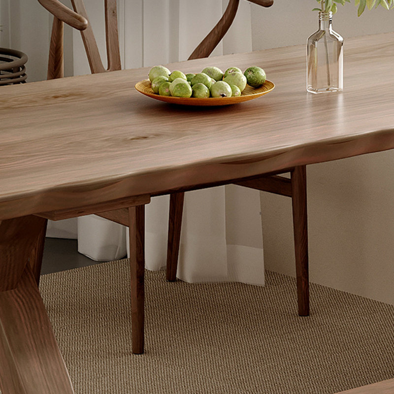 Ensemble de table de salle à manger simple en bois de frêne massif, H 29,52 po x L 70,86 po x l 31,49 po