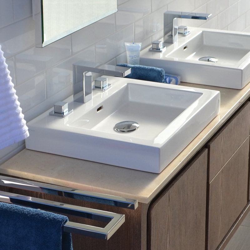Aquaplane 18.88'' L Bathroom Sink, 3 Hole - 8" Centers