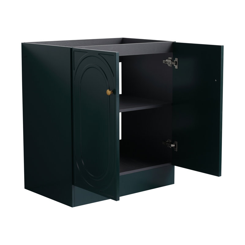 Meuble-lavabo autoportant - sans le lavabo, Vert foncé