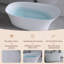TB5740139338664TB&Size 29.92 " W Floor Mounted Soaking Solid Surface Bathtub-137943684