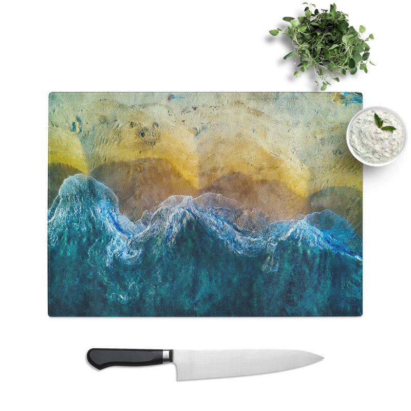 Incoming Waves Painting Chopping Board, 0.4cm H x 20cm W x 28.5cm L