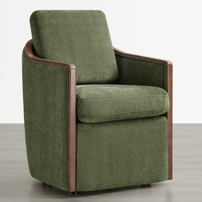 Farmhouse Swivel Dining Chair With Caster