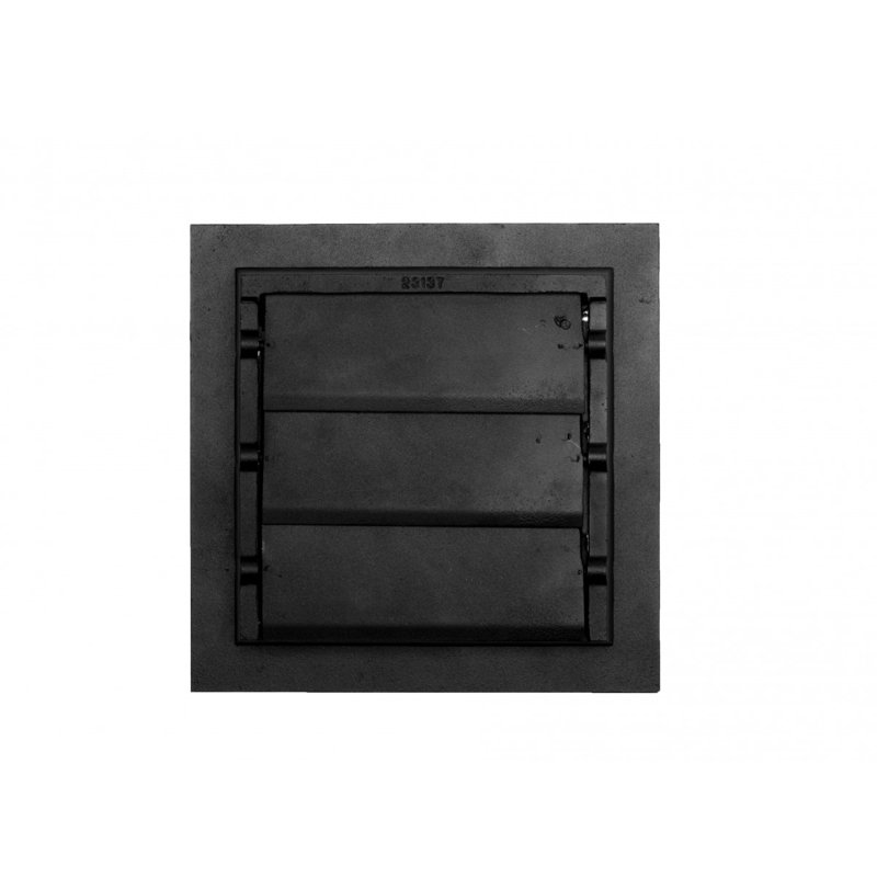 Évent de plancher de sol 10 po x 10 po sur pied à registre de plancher en aluminium noir