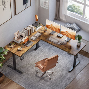 L-shape Electric Height Adjustable Standing Desk