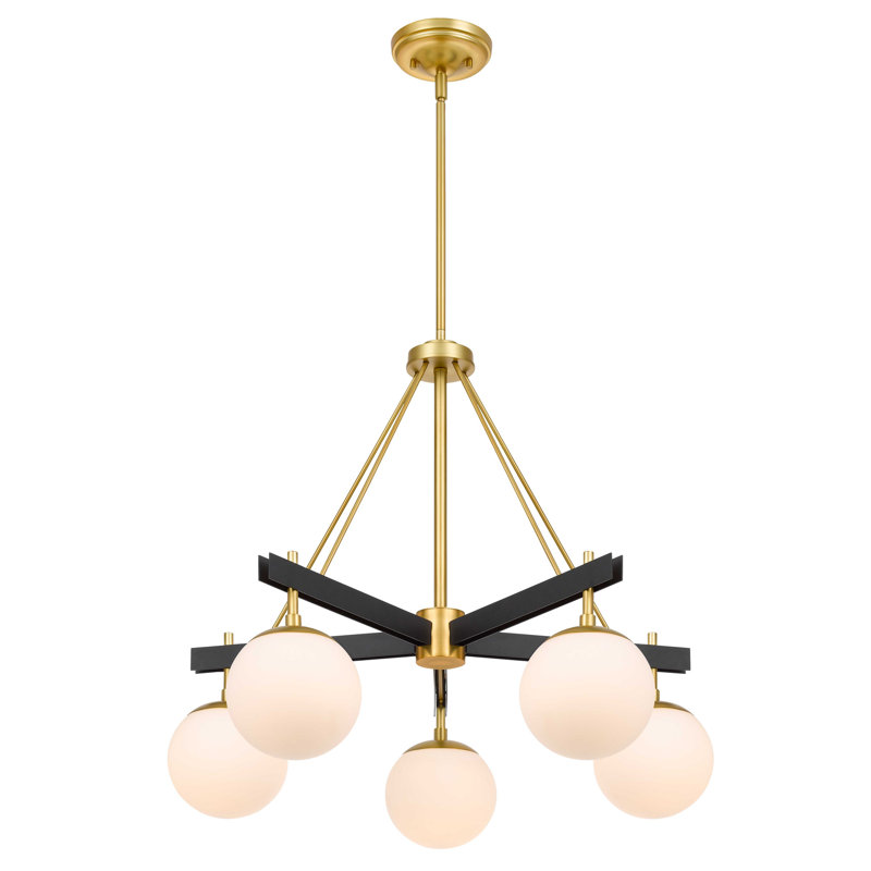Lustre Allie - l 28 po x H 24,5 po - laiton satiné, Or