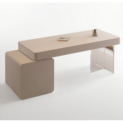 Modern Sintered Stone Tabletop Desk with Drawers