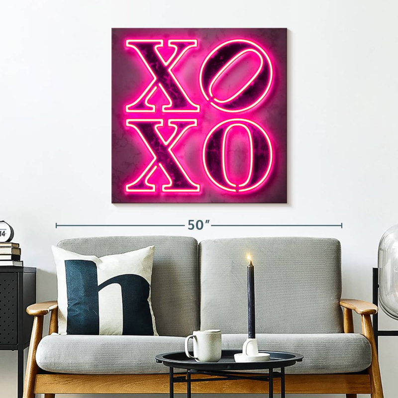 Glowing Xoxo, 30" H x 30" W